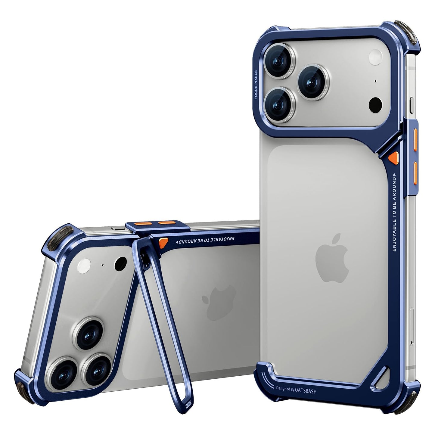 OATSBASF 9 Case for iPhone 17 Pro Bumper Case Metal