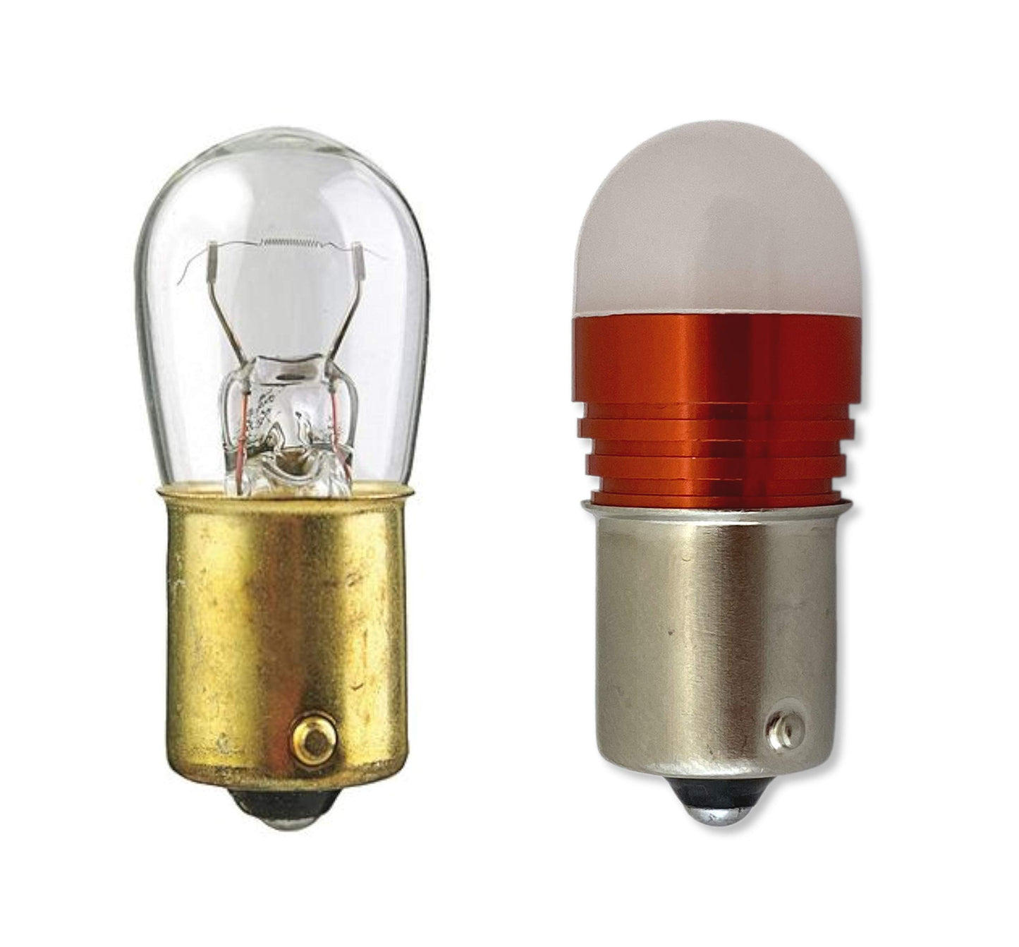 #1308#1309 28VDC Miniature Bulb LED Replacement | Base: SC Bayonet Ba15S | Lamp Shape: B6 | Voltage: 28VDC (Warm White)