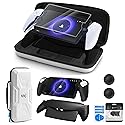 SOLURA 5-in-1 Case - Accessories Kit with EVA Travel Case, Console Cover, Screen Protector, Thumb Grips & Button Caps - for gaming console, Black