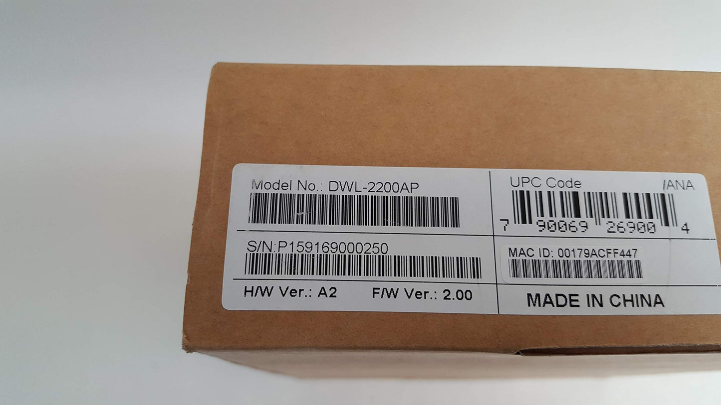 D-Link DWL-2200AP Wireless Access Point, PoE, SNMP, AES, 5dBi, 802.11g, 108Mbps