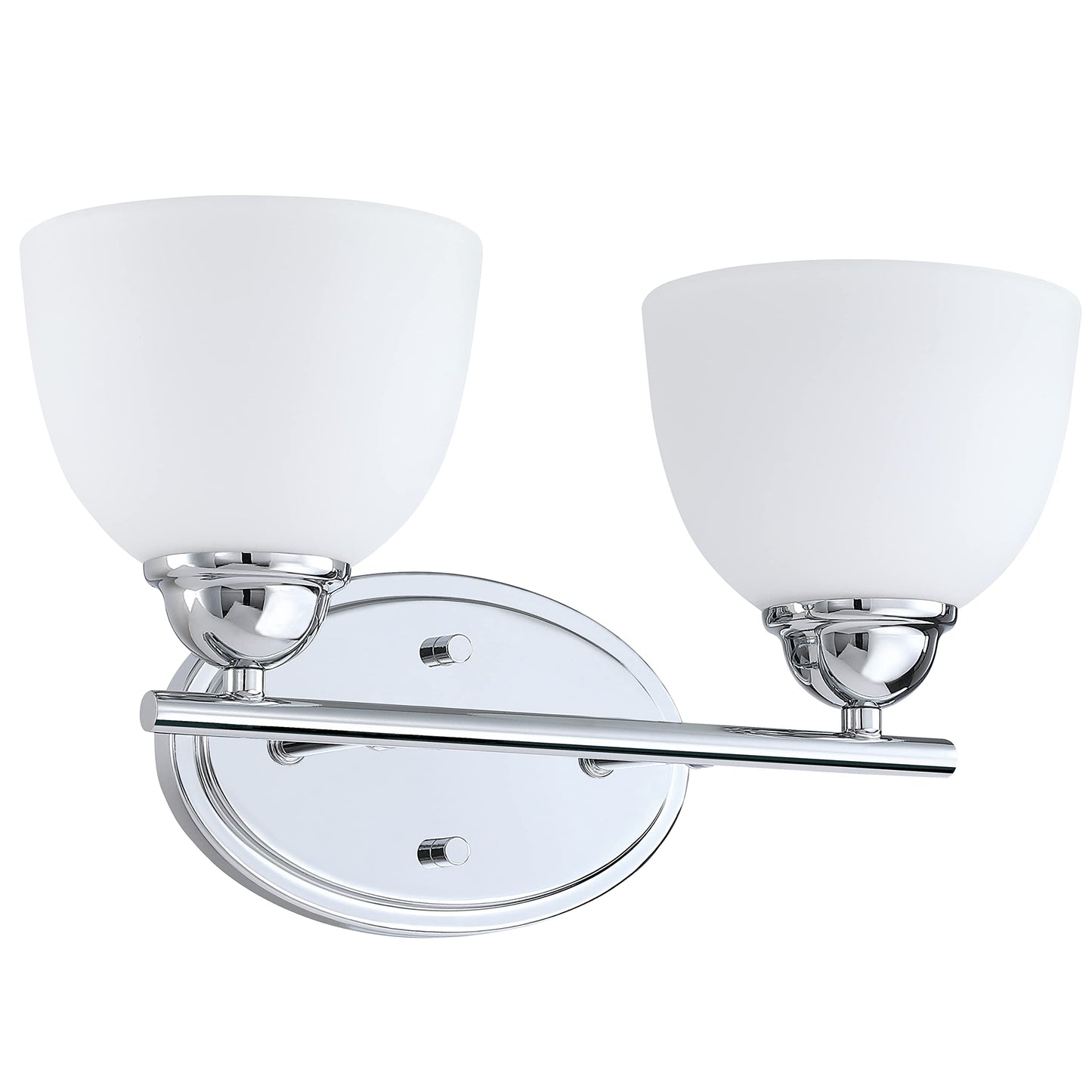 Aspen Creative 62226, Two Metal Bathroom Wall Light, 15" Wide, Transitional Design in Chrome Vanity Fixture