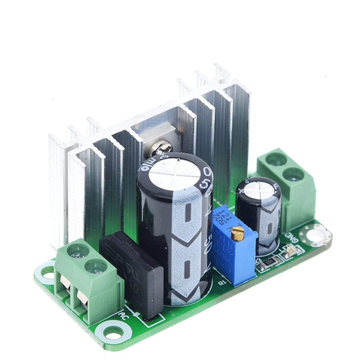 5-35VDC or 5-22VAC to 1-34VDC LM317T Adjustable Step Down Linear Regulator Converter Power Supply Module