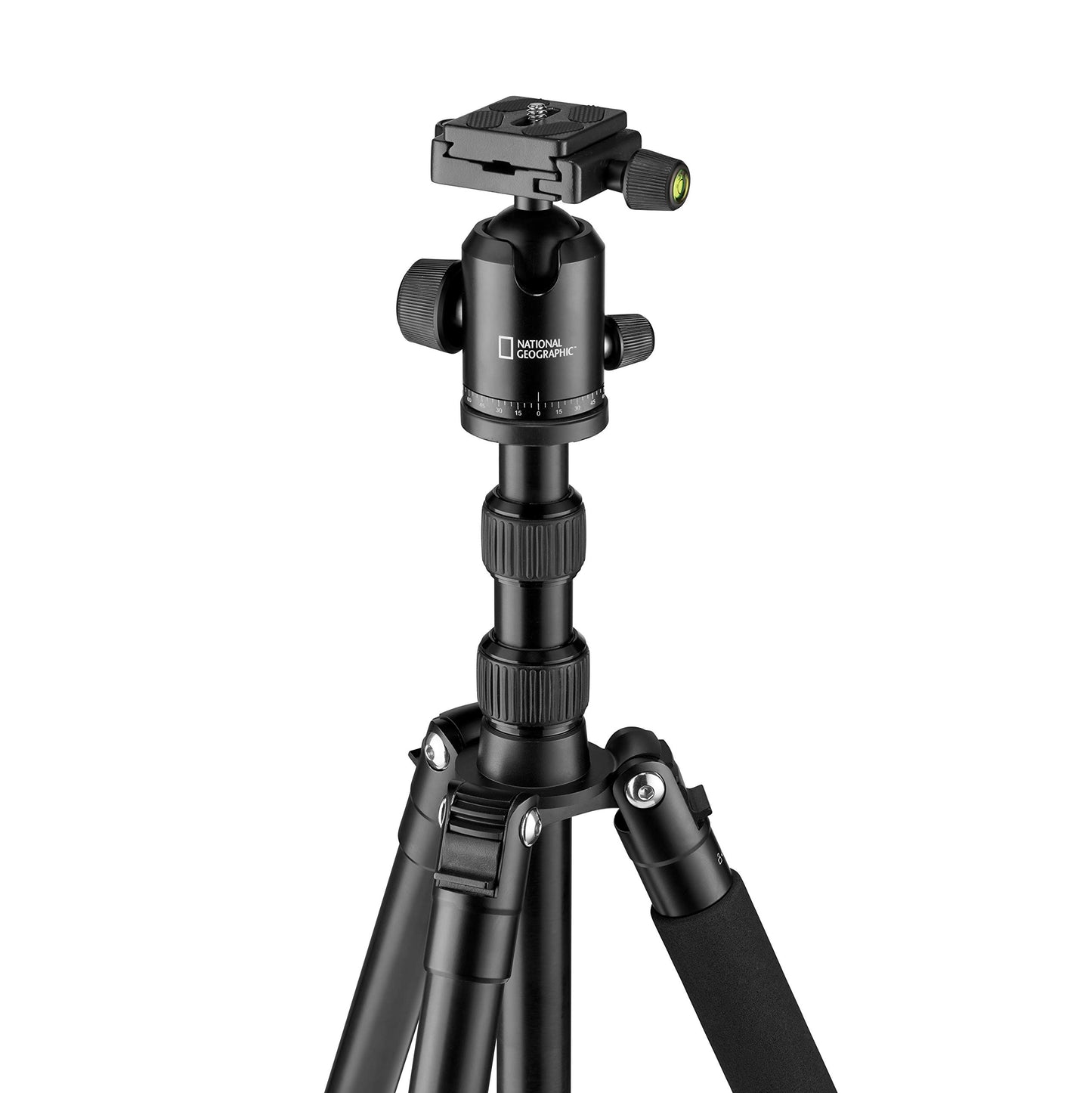 NATIONAL GEOGRAPHIC Travel Photo Tripod Kit with Monopod, Aluminium, 5-Section Legs, Twist Locks, Load up 8kg, Carrying Bag, Ball Head, Quick Release