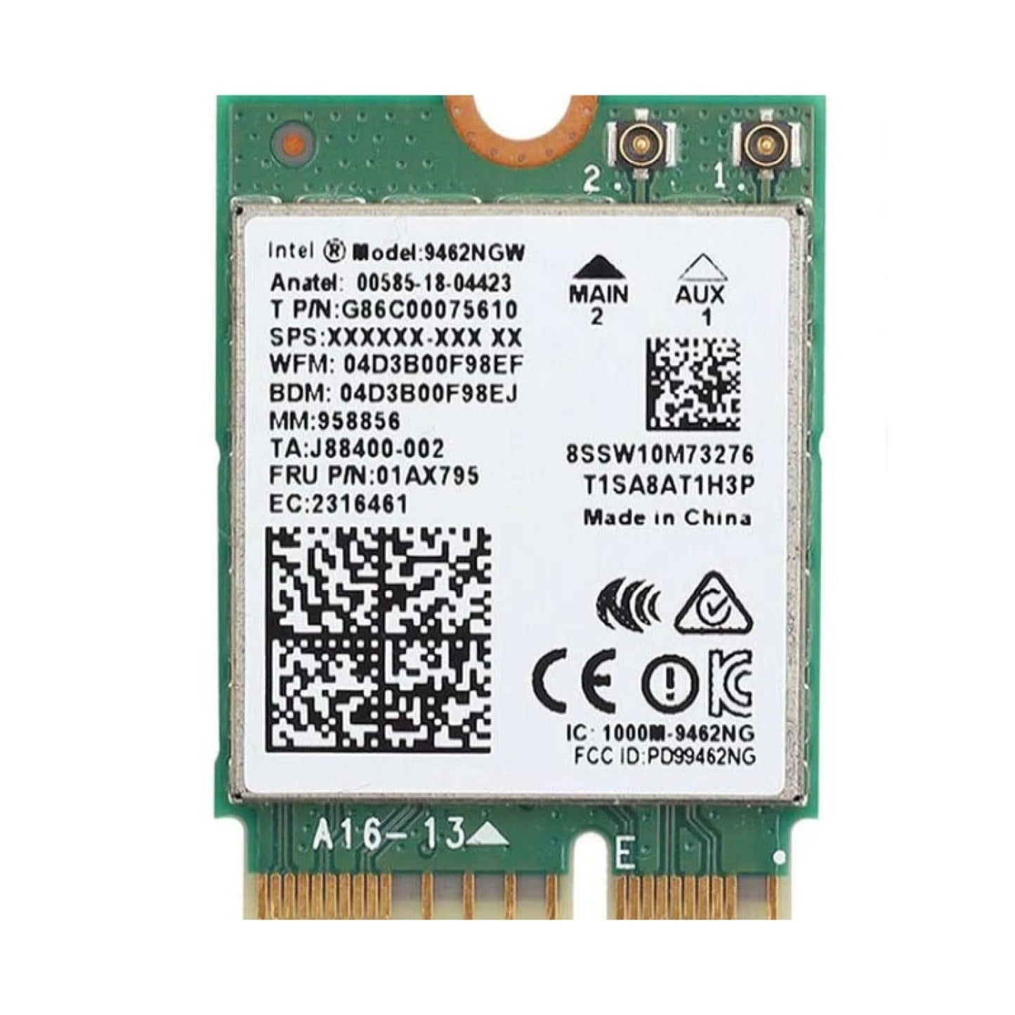 HighZer0 Electronics Wireless-AC 9462 Legacy Wi-Fi Adapter | 433Mbps WiFi with Bluetooth 5.1 | 2.4GHz & 5GHz Network Card | Supports 8-9th Gen Intel