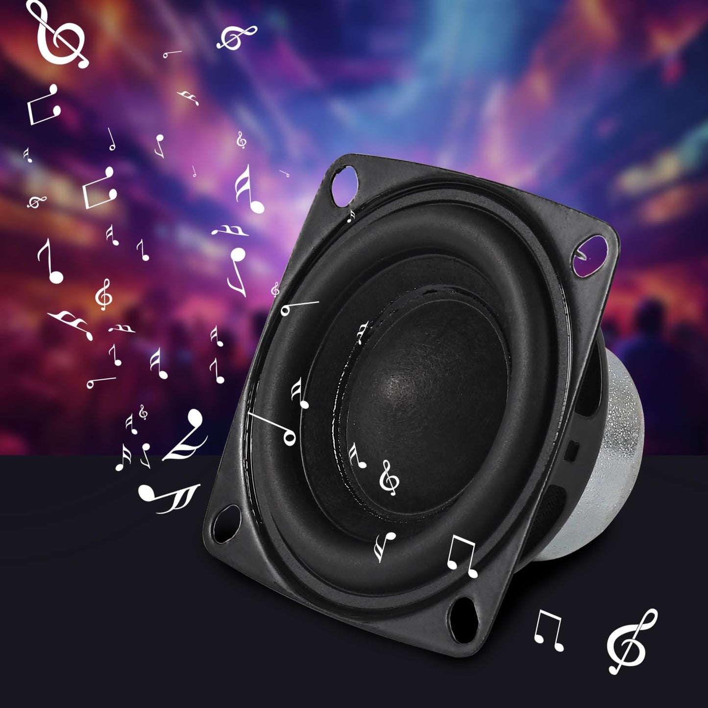JUZITAO 2PCS 2" 2inch 4Ohm 10W Full Range Audio Speaker Stereo Woofer Loudspeaker 10W 4Ohm Bass Small Speaker with Fixing Holes