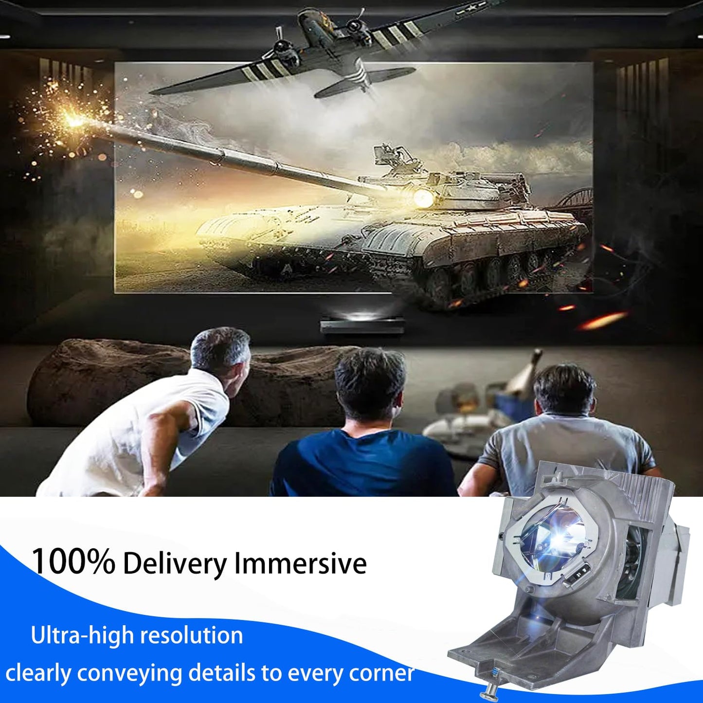 iQubay A+ Quality RLC-117 for Viewsonic PG705HD PG705WU PX727-4K PX747-4K Replacement Projector Lamp Bulb with Housing