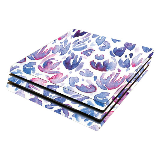 MightySkins Skin Compatible with Sony PS4 Pro Console - Blue Petals | Protective, Durable, and Unique Vinyl Decal wrap Cover | Easy to Apply, Remove