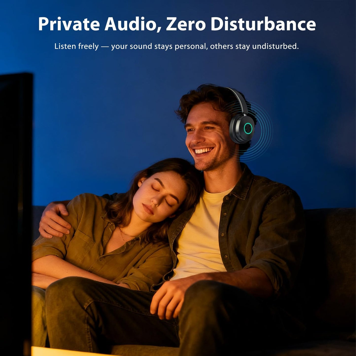 Wireless Headphones for TV Watching, TV Headphones Wireless for Seniors with 3 Audio Modes, Bluetooth Headphone with Transmitter Charging Base, No
