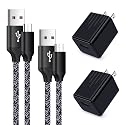 Samsung Galaxy S6 S7 J3 J7 Note 5,LG Stylo 2 3 Plus,Tablet,Kindle Fire 6 ft Micro USB Charger Cord with Fast Charging and Wall Charger Block Plug