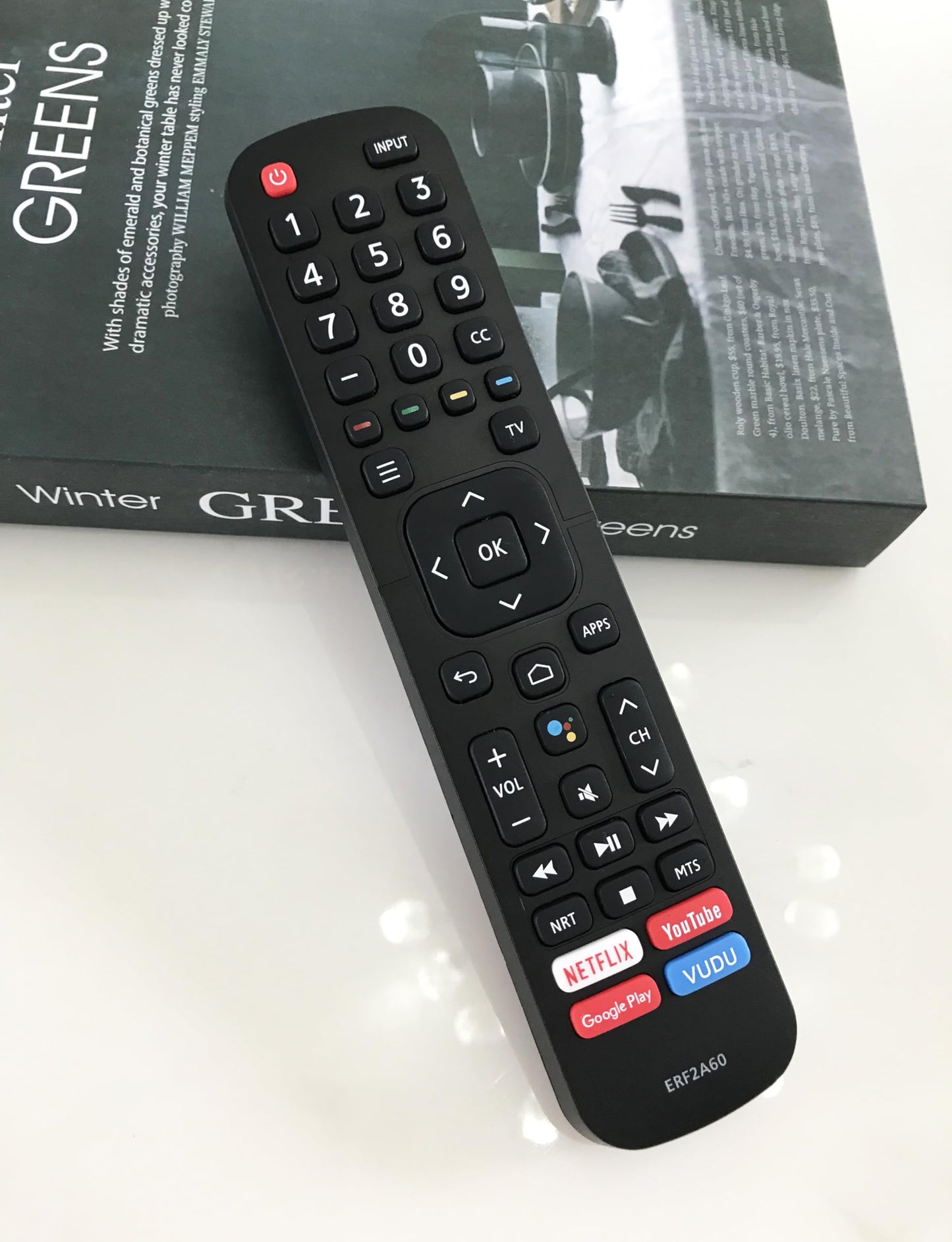 Replacement Remote Control ERF2A60 for Hisense Smart TV 4K 55H6570F 65H6570 65H8F 55H9020F 55H9030F 65H9F 55H9F 75H8G 55Q8G 55Q8G 65Q8G 43H6570F