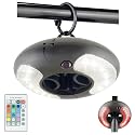 HONWELL Patio Umbrella Light, 18 LEDs 3xAA Battery Operated Umbrella Pole Light with RF Remote 80Ft Through Wall, 4 Modes, 12 Color Changing Outdoor