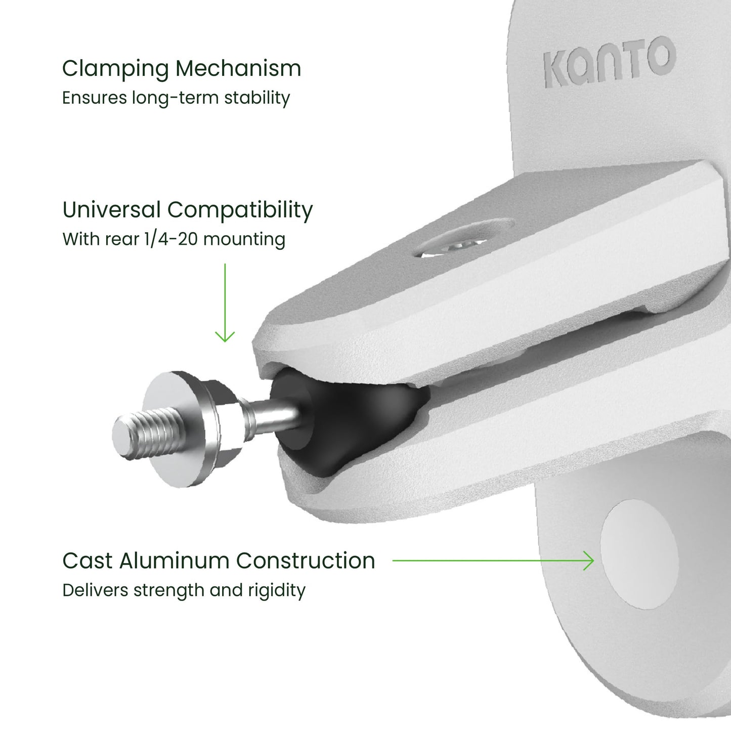 Kanto SPW3W Universal Satellite Speaker Wall Mount Bracket | ¼-20 Thread Attachment | Tilt, Swivel & Rotation | Holds 12 lbs (5.4 kg) | Wire & Cable