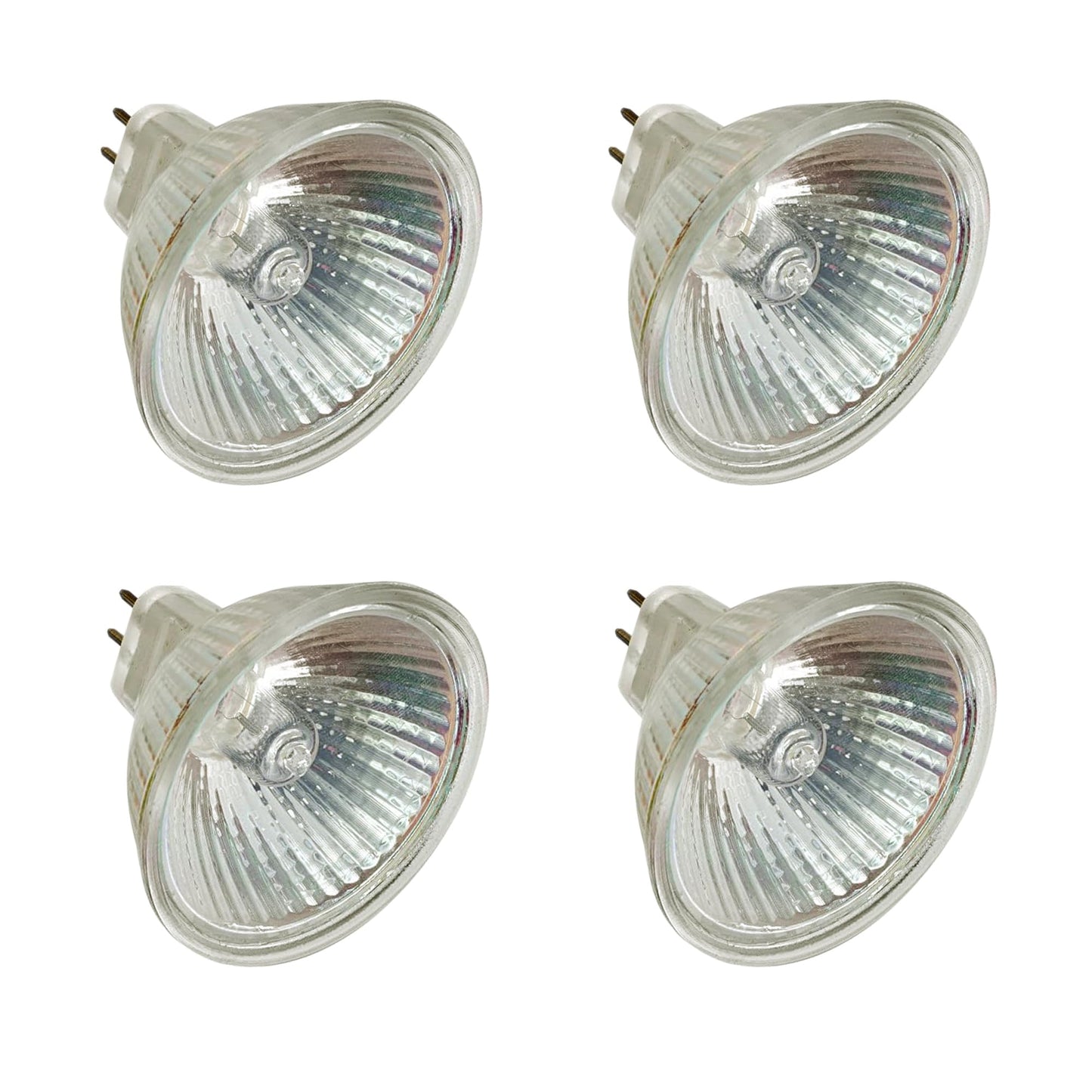 CTKcom MR16 12V 50 Watt Halogen Bulbs(4 Pack) - Bi Pin Wide Beam High Lumens, Precision Halogen Reflector Fiber Optic Light Bulb,Dimmable,4 Pack