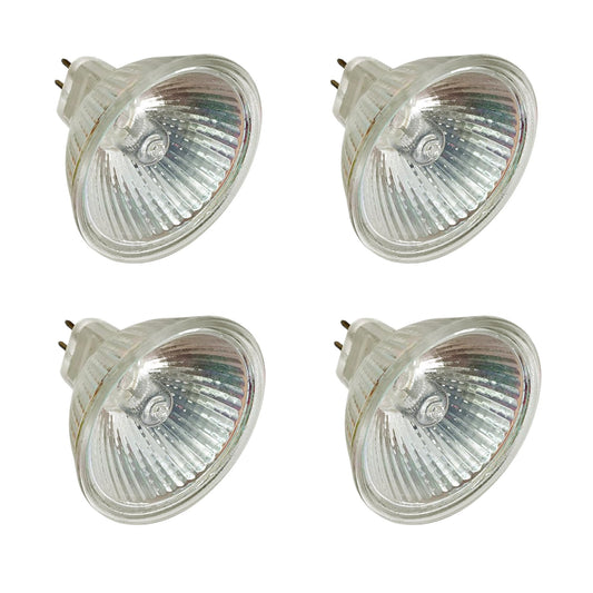 CTKcom MR16 12V 50 Watt Halogen Bulbs(4 Pack) - Bi Pin Wide Beam High Lumens, Precision Halogen Reflector Fiber Optic Light Bulb,Dimmable,4 Pack