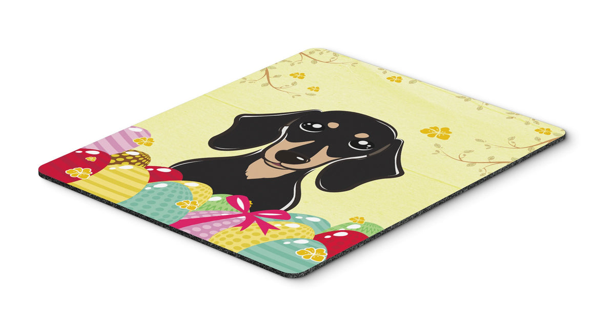 Caroline's Treasures BB1897MP Smooth Black and Tan Dachshund Easter Egg Hunt Mouse Pad, Hot Pad or Trivet for Home Office Gaming Working Computers