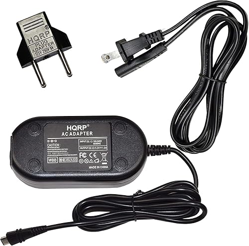 HQRP AC Power Adapter Charger Compatible with Canon VIXIA HF R20, HF R21, HF R200, HF M50, HF M52, HF M500, HF R30, HF R32, HF R300, VIXIA HF R62, HF
