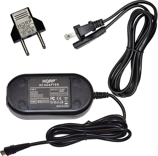 HQRP AC Power Adapter Charger Compatible with Canon VIXIA HF R20, HF R21, HF R200, HF M50, HF M52, HF M500, HF R30, HF R32, HF R300, VIXIA HF R62, HF