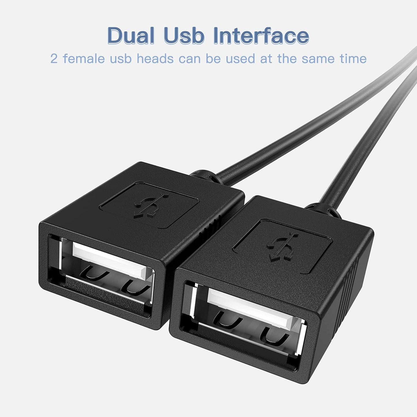 Tecreddy 2-Pack 12V 24V DC to Dual 5V USB Female DC Converter Adapter Step-Down Buck Module