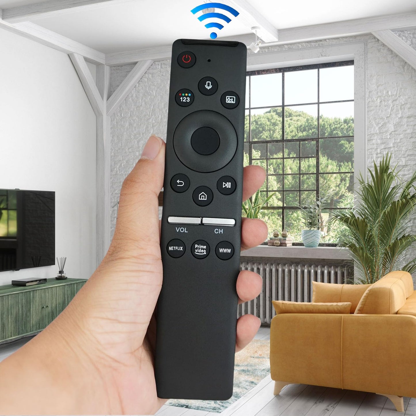 Voice Replacement Remote Control BN59-01330C Compatible for Samsung TV QA50Q65T QA43Q60T QA49Q80T QA43Q65T QA75Q70T QA50Q60T QA55Q80T QA55Q60T
