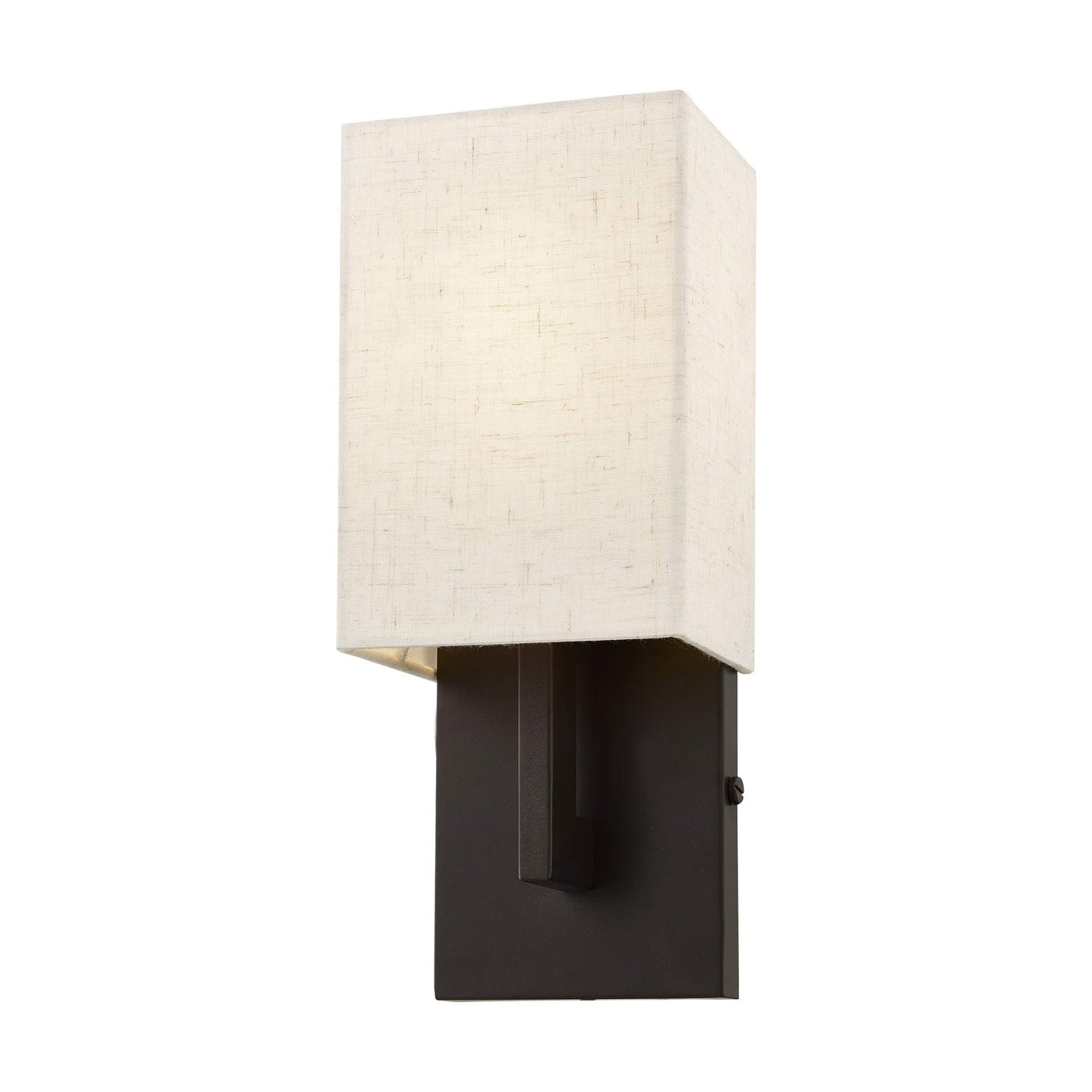 Livex Lighting 52131-92 Transitional One Light Wall Sconce from Meridian Collection Dark Finish, English Bronze