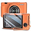 TUOOUT Offers a Silicone Protective case for the Sony ZV-1ii Digital Camera, Complete with a Screen Protector and Lanyard, Making it an Excellent