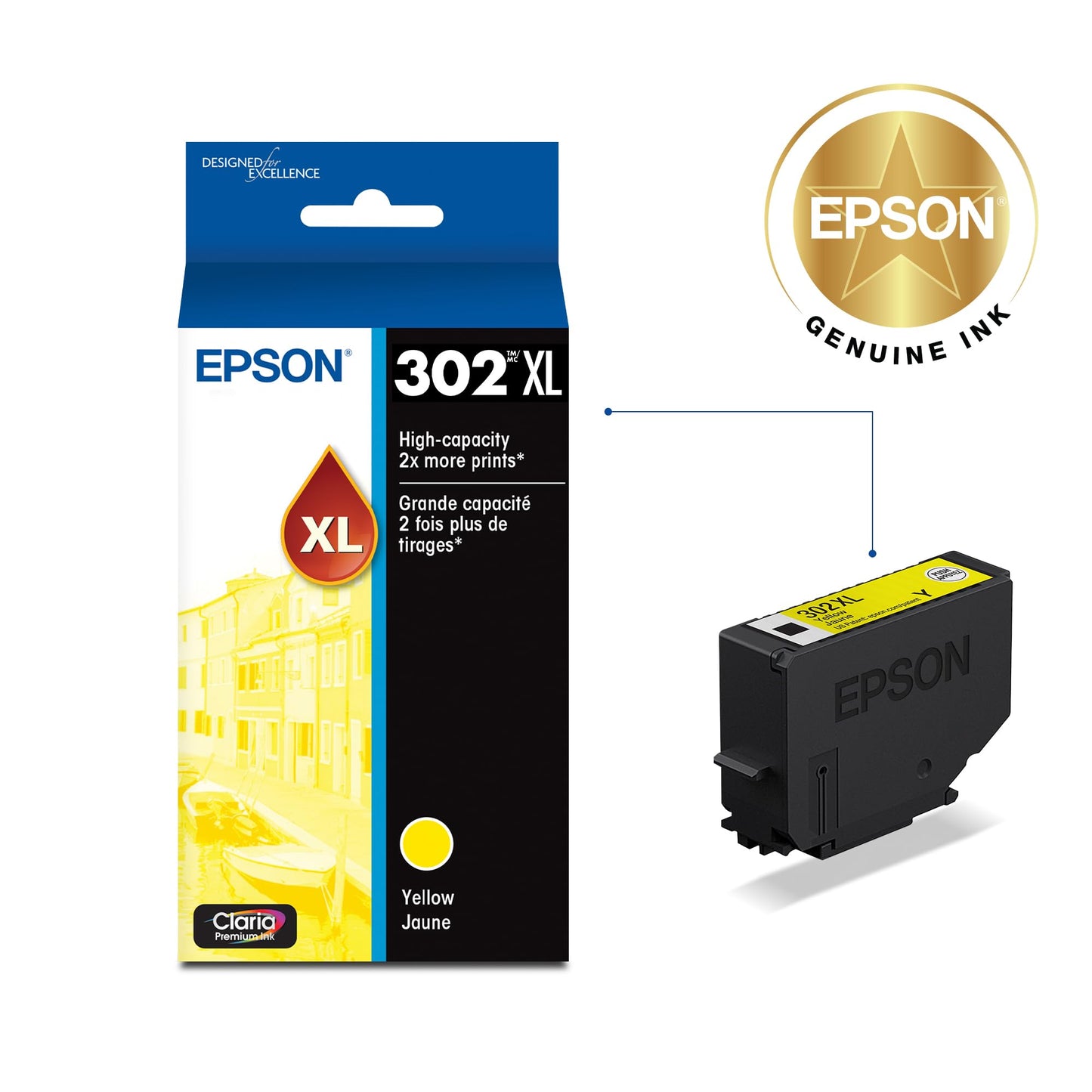 Epson T302XL420 Claria Premium High-capacity Ink Cartridge - Yellow