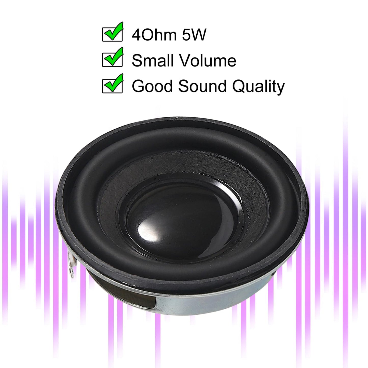 2pcs 1.96inch/50mm 5W 4 Ohm Audio Stereo Speaker Round Loudspeaker with 2PCS 3Wx2 DC 5V Digital Amplifier PAM8403 Amp Module for Arduino DIY