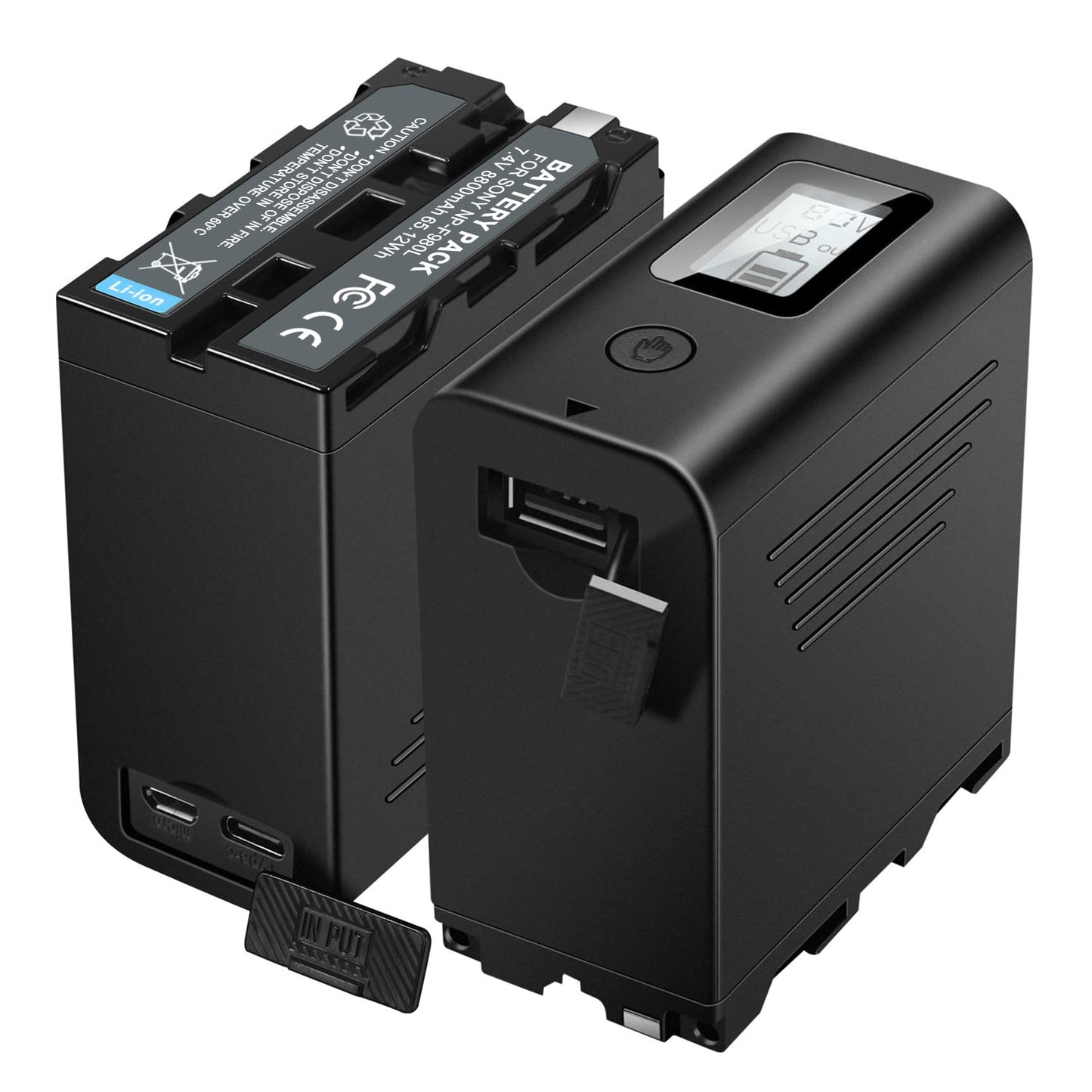 KUNLUN 2-Pack 8800mAh NP-F970 Battery Compatible for Sony NP-F Battery NP-F970 NP-F975 NP-F980 NP-F960 NP-F770 NP-F750 NP-F550 and Sony Handycam
