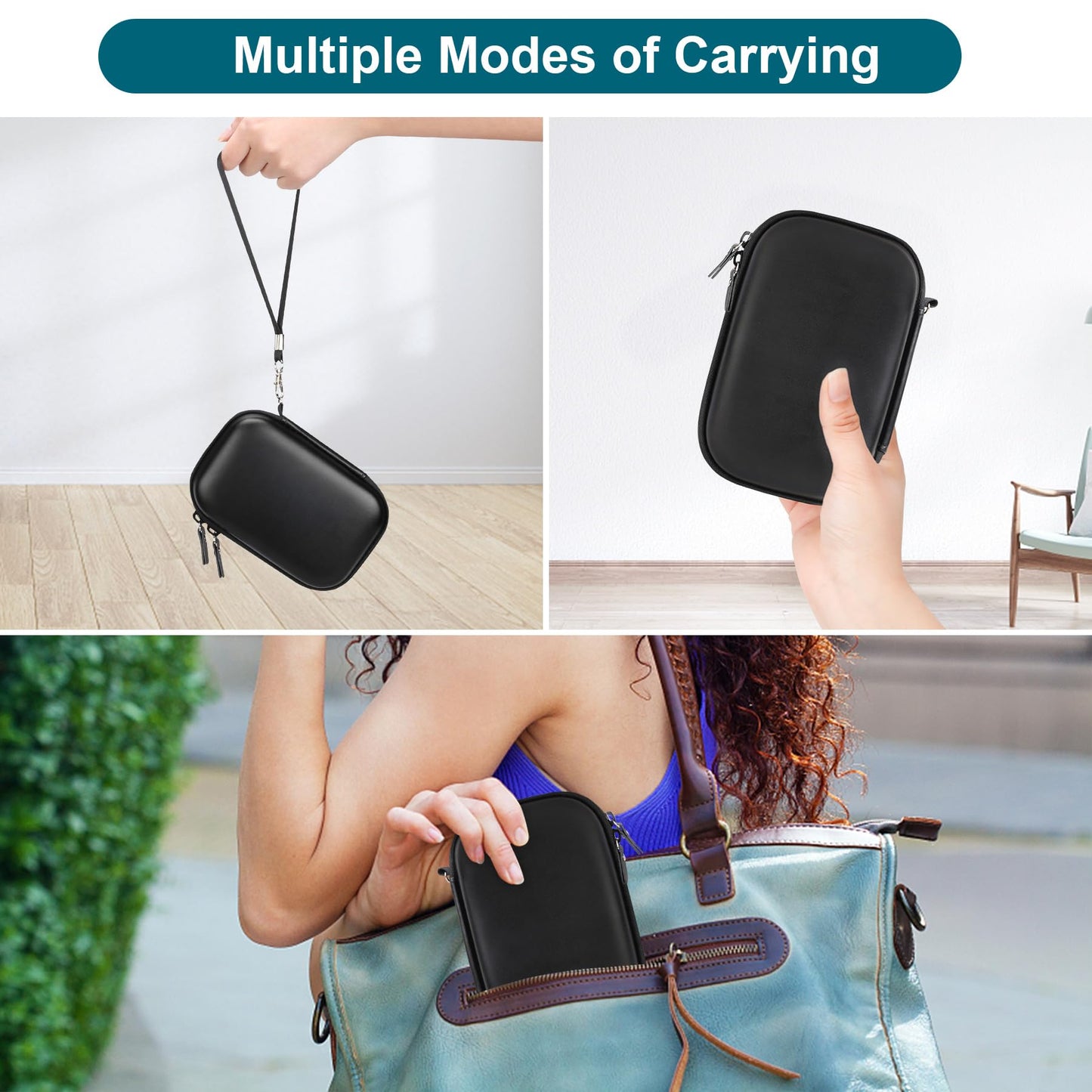 Canboc Hard Case for New Canon Ivy 2/ Canon Ivy/Canon Ivy CLIQ+ CLIQ 2 CLIQ+2 Photo Printer Mobile Wireless Bluetooth Instant Camera Printer, Mesh Bag