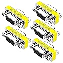 AYECEHI VGA Coupler 5-Pack 15 Pin VGA SVGA Female to Female Mini Gender Changer Coupler Adapter