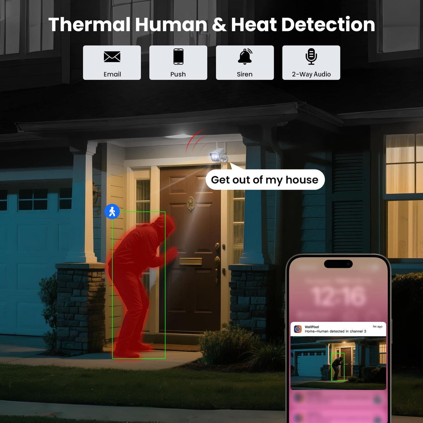 xmartO 2Pack Wireless Solar Outdoor Security Camera, 4MP 2K QHD WiFi6 Camera, All Weather 9000mAh Battery, IR&Color Night Vision, PIR Detection, 2-Way