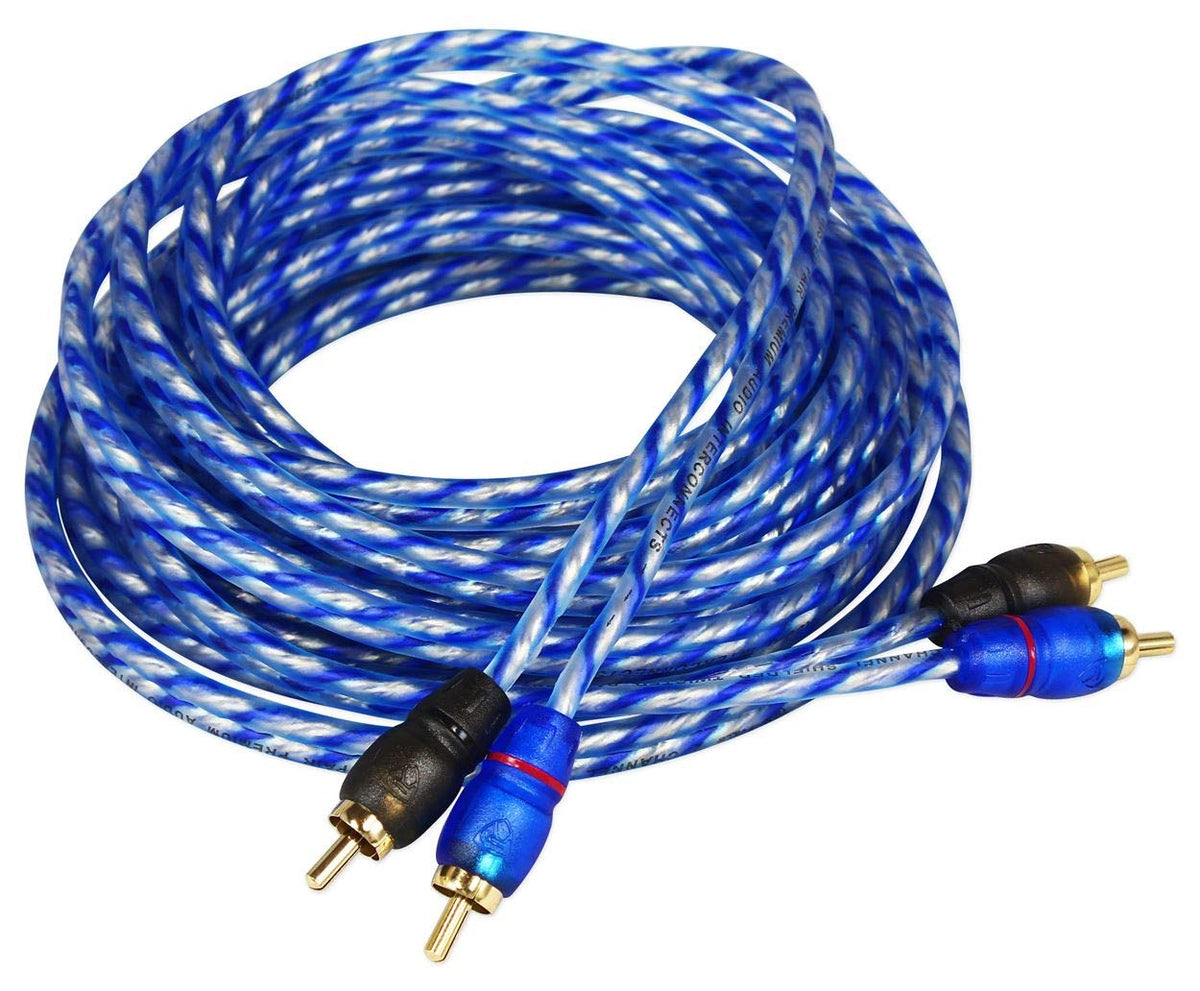 Rockville RWK01 0 Gauge Complete Car Amp Wiring Installation Kit with RCAs