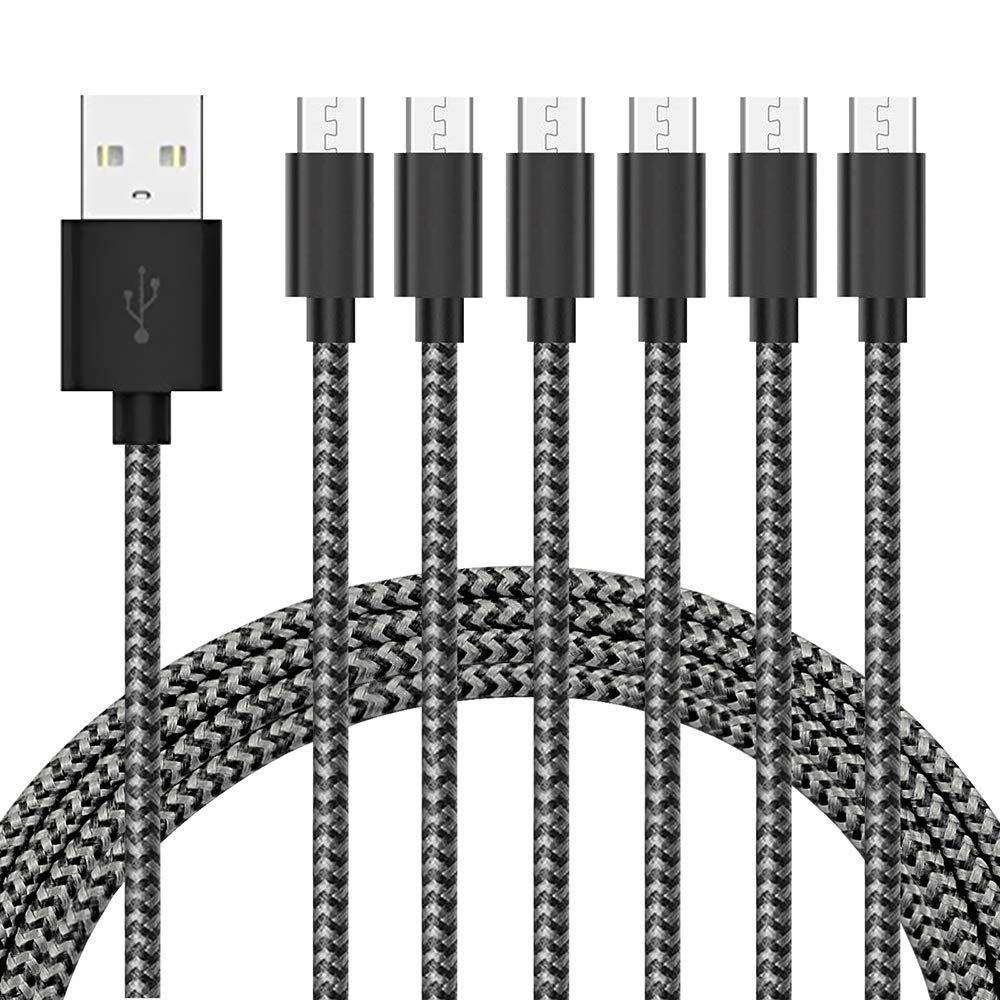 G GOPALA Micro USB Cable Android Charger [6-Pack 5ft] Nylon Braided Fast Sync&Charging Cord for Android, Samsung, Nexus, LG, HTC, Nokia, Sony,