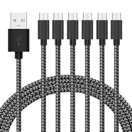 G GOPALA Micro USB Cable Android Charger [6-Pack 5ft] Nylon Braided Fast Sync&Charging Cord for Android, Samsung, Nexus, LG, HTC, Nokia, Sony,
