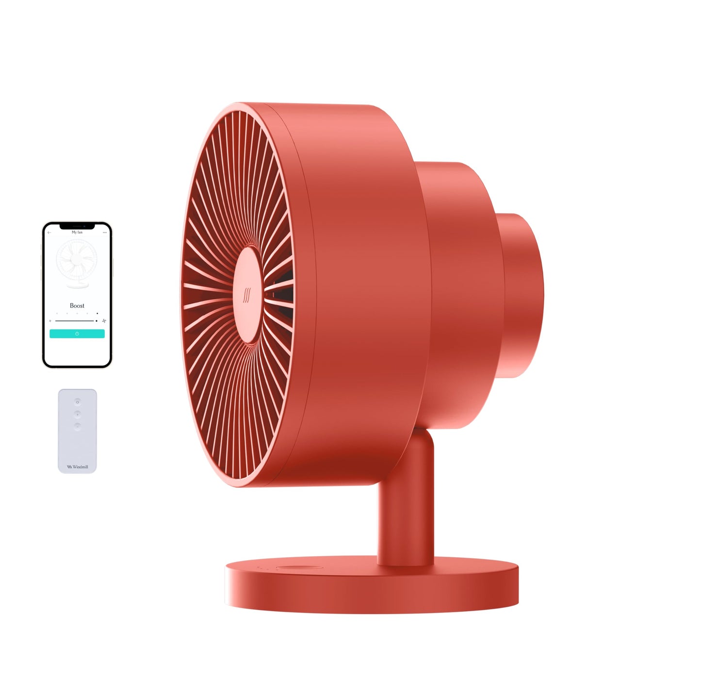 Windmill Smart Fan, Ultra-Quiet 2-in-1 Air Circulator with Remote