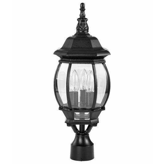 Nuvo 3 Light - 21 in. Post Lantern - Clear Beveled Glass