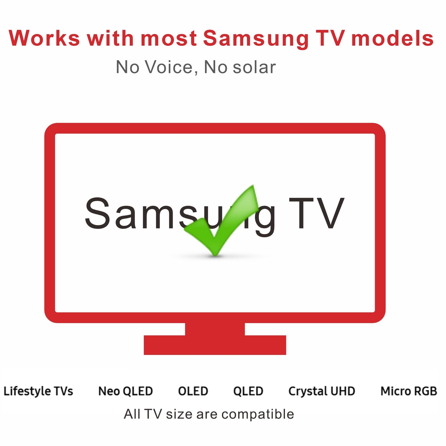 Replacement for Samsung Universal Remote, Universal Remote for Samsung TV 2025-2015 with YouTube, Net, Prime Shortcuts, TM2440A, Infrared, No Voice