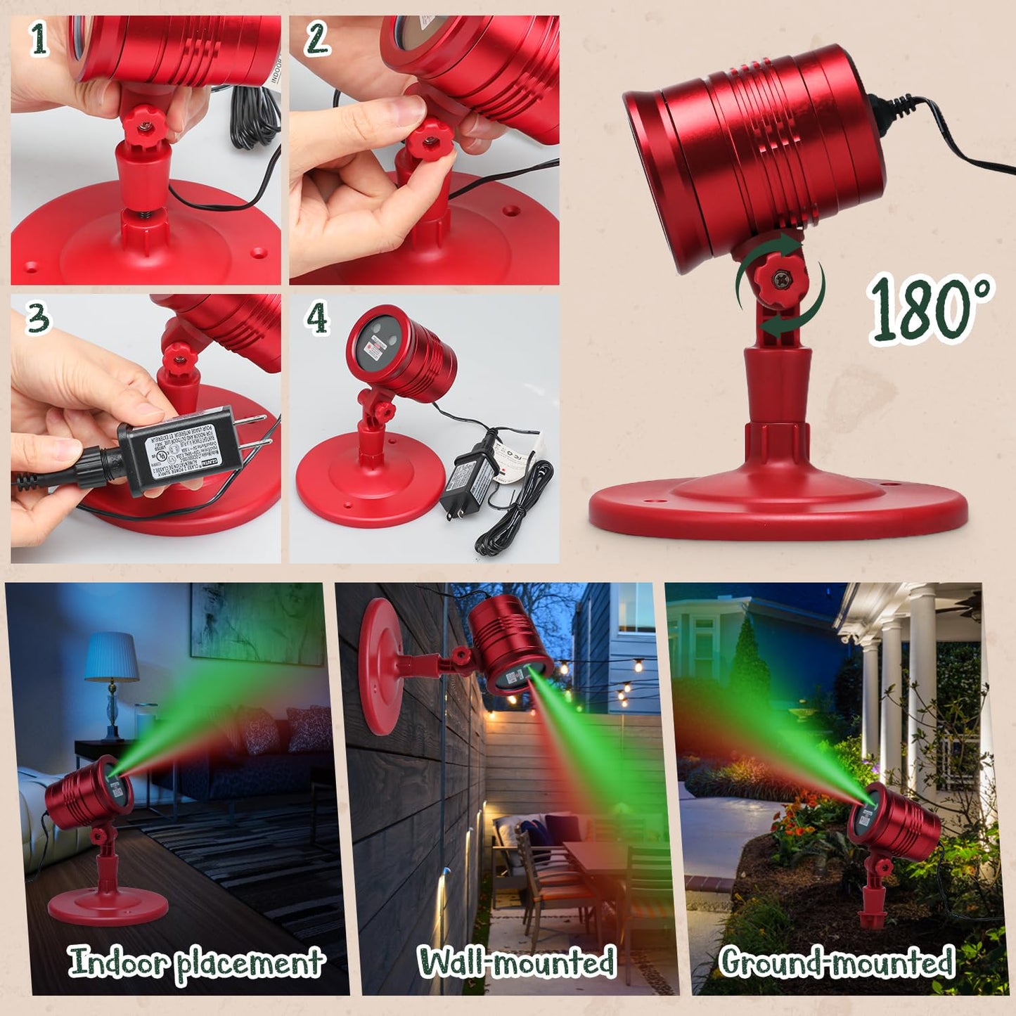Limited Edition Christmas Projector Lights Outdoor, Special Edition Waterproof Christmas Laser Lights with Remote Control for Indoor Outdoor Garden