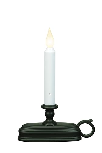 Xodus Innovations FPC1325A Battery Operated 9 inch Window Candle with Tilt to Change Flame Color and Dusk to Dawn Light Sensor Timer, Black/Antique
