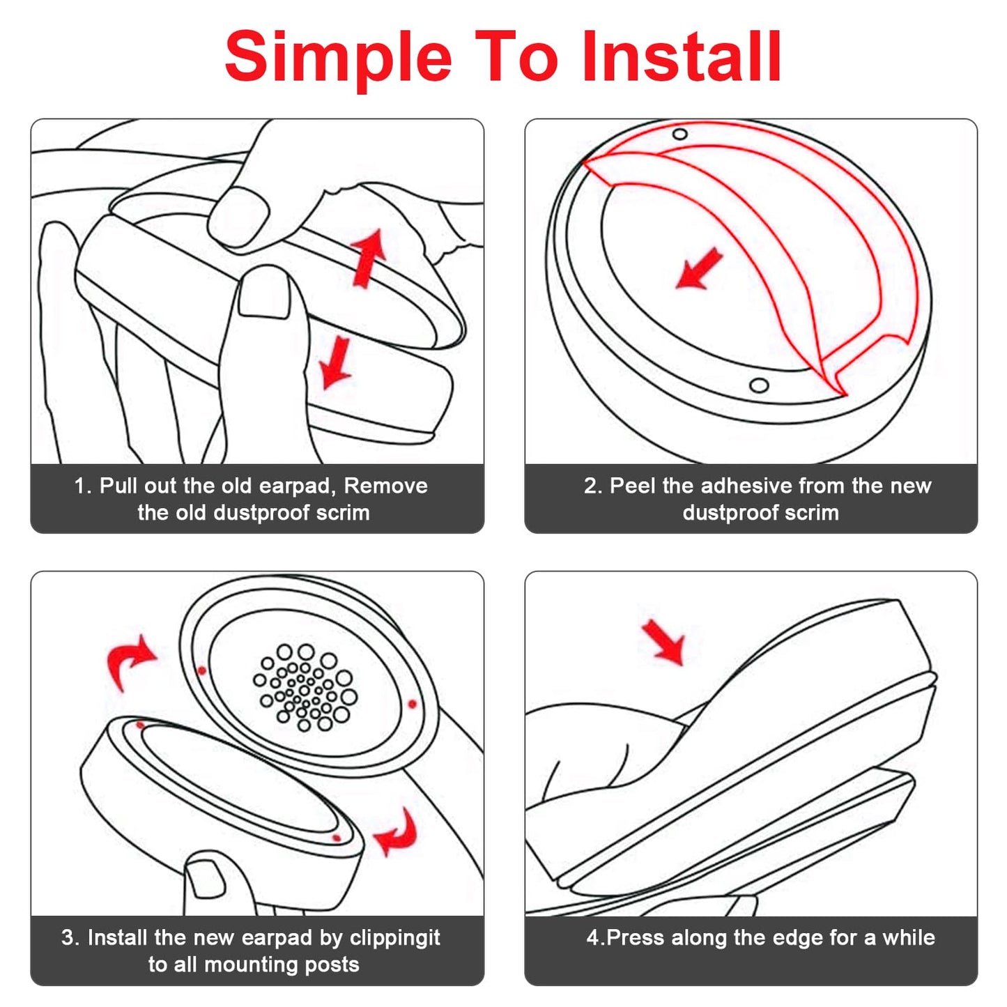Replacement Ear Pads Cushions Compatible with Beats Studio 3.0/2.0, Headphone Ear Covers with High Density Memory Foam, Soft Leather, Adaptive Beats