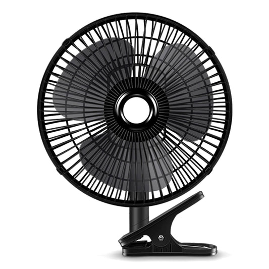 HORV Electric Air Fan -12V / 24V Car Oscillating Fan -8 inch Portable Vehicle Fan - Auto Camper Fan - 2 Speed Airflow Desk Fans with Clip