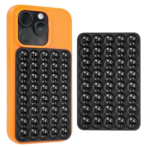 Silicone Suction Cup Phone Case Mount, Silicone Sticky Phone Grip Compatible with iPhone and Android Cases, Suction Bracket on The Back of The Mobile