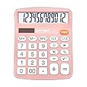 CATIGA 12 Digits Desktop Calculator with Large LCD Display and Sensitive Button, Dual Solar Power and Battery, Standard Function for Office, Home