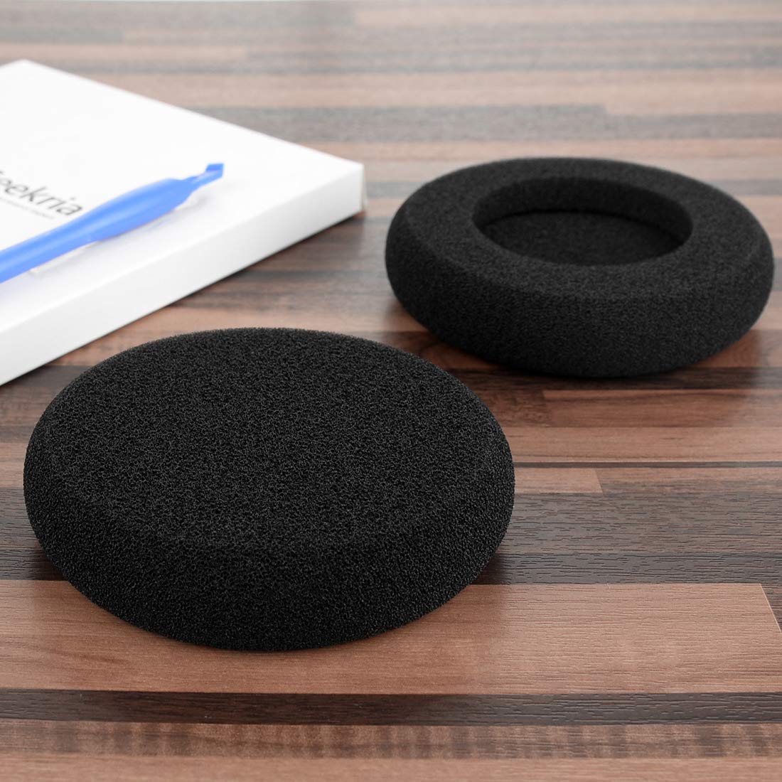 Geekria Comfort Foam Replacement Ear Pads for GRADO SR60, SR80, SR125, SR225, M1 Headphones Ear Cushions, Repair Parts with Video Guide (Black)