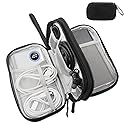 Miruchertter Travel Cable Organizer Bag Double Layer Electronics Organizer Case Compact & Portable Cords Organizer Pouch for Men Women Travel