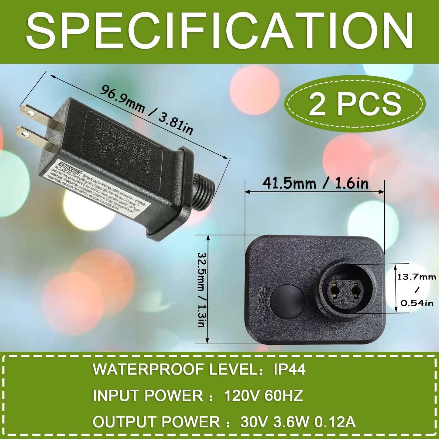 SIGANDG 30V 3.6W LED Transformer Replacement Class 2 Power LED Controller with 8 Modes Supply for Christmas String Light Inflatable Decorations IP44