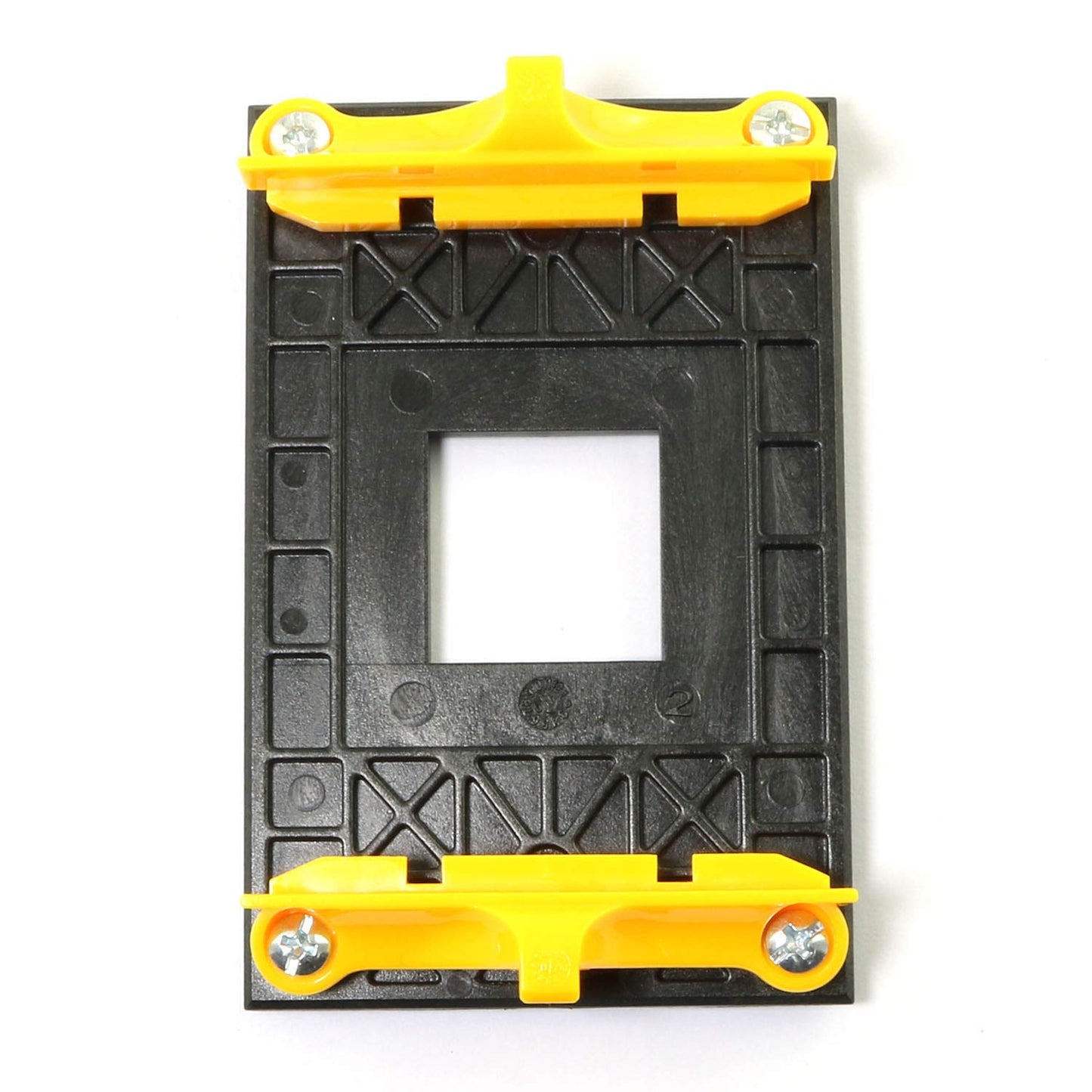 RLECS AM4 Retention Bracket & AM4 Back Plate - CPU Cooler Mount - Yellow Plastic