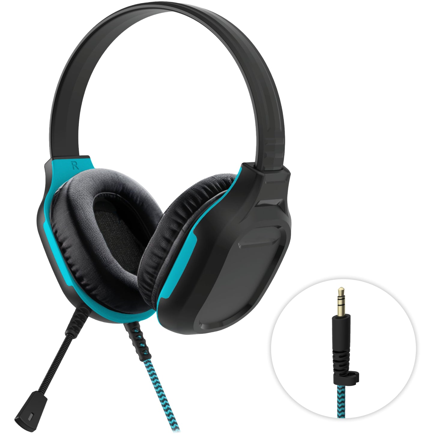 Gumdrop DropTech On-Ear Wired Headphones w/Mic | 3.5 mm - Long Tangle Free Chew-Proof Cord - Rugged Reliable Drop Tested and Comfortable for Kids K-12