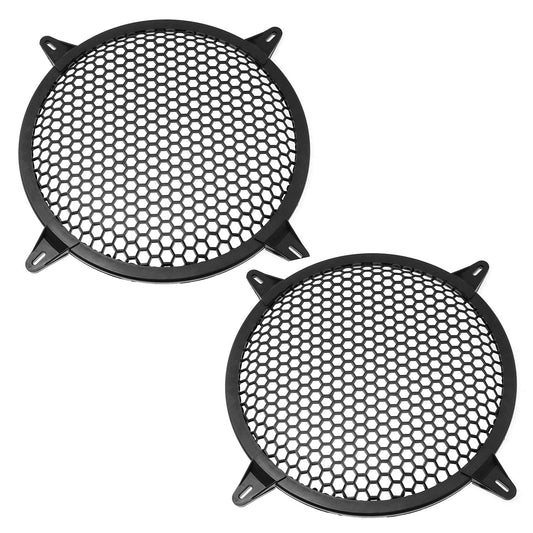 SQXBK 10 Inch Speaker Grille 2pcs 10 Inch Car Audio Speaker Subwoofer Waffle Guard Protector Net with Screws Loudspeaker Protective Mesh Cover