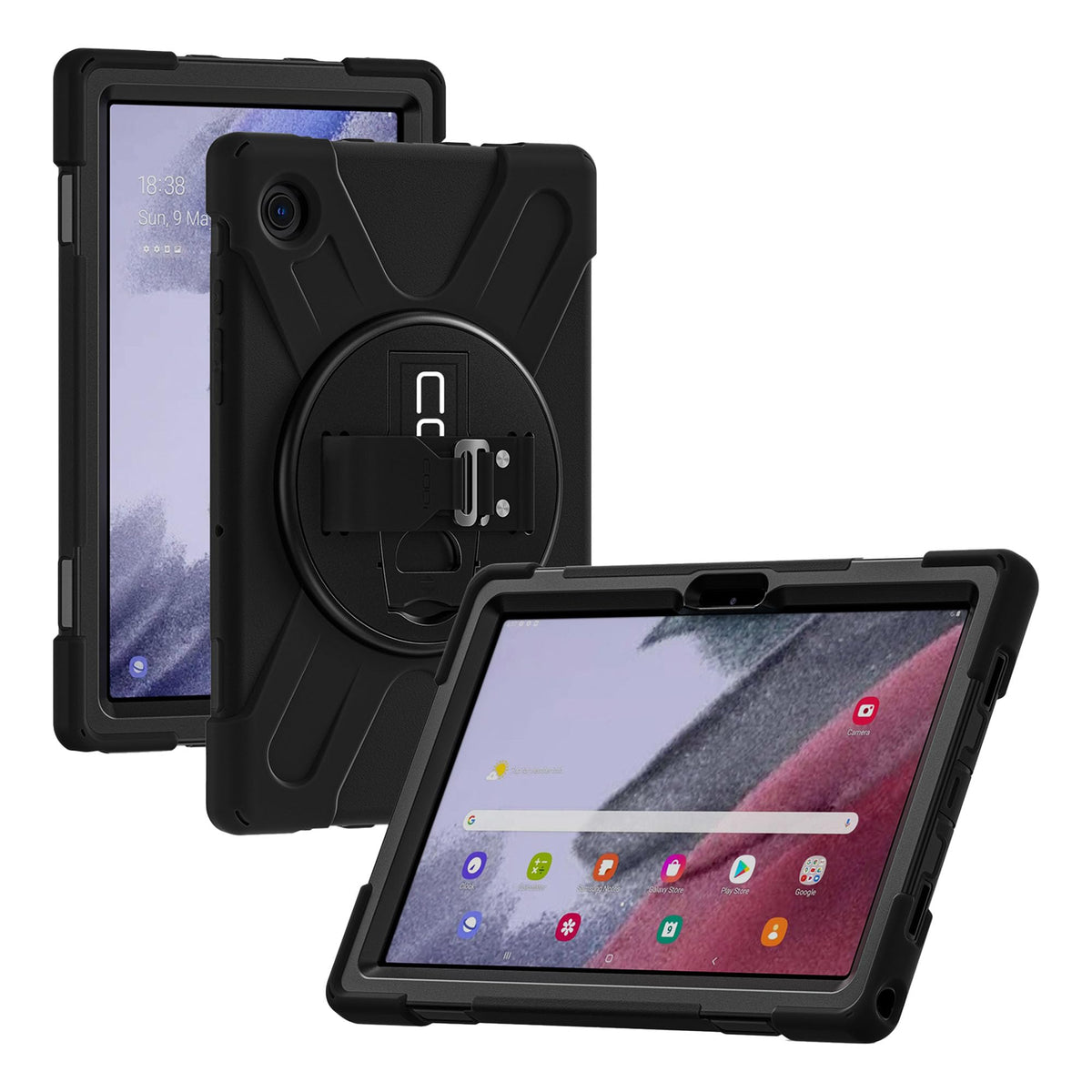 CODi Rugged Case for Samsung Galaxy Tab A8 10.5" (SM-X200), Heavy Duty 3-in-1 Protective Case with 360° Shockproof Protection, Rotating Kickstand